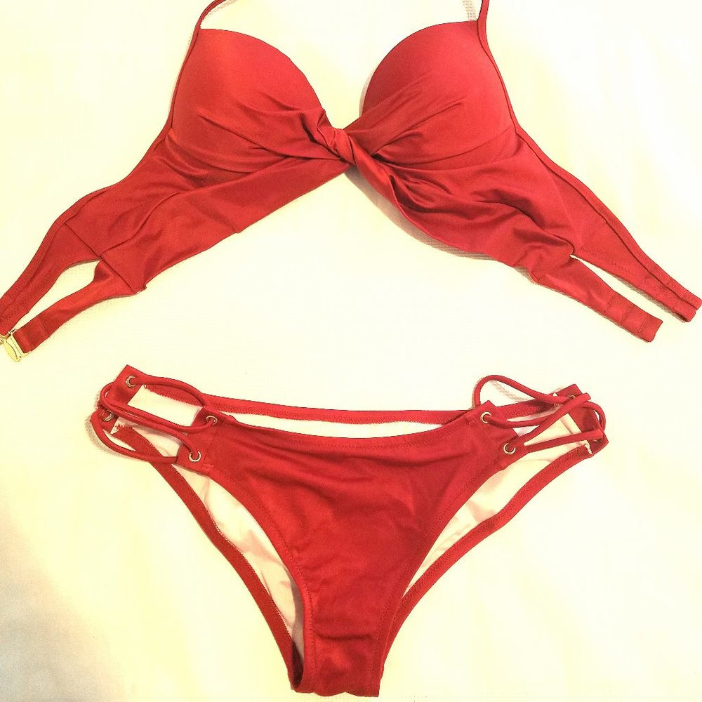 One-time worn brick red bikini